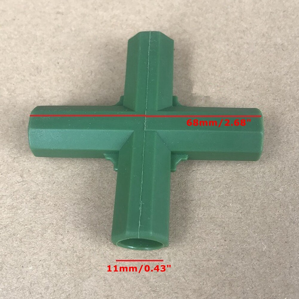 5/20Pcs Green Greenhouse Joints Building Fittings Frame Connectors