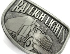 Vintage Raleigh Lights Belt Buckle Semi Truck