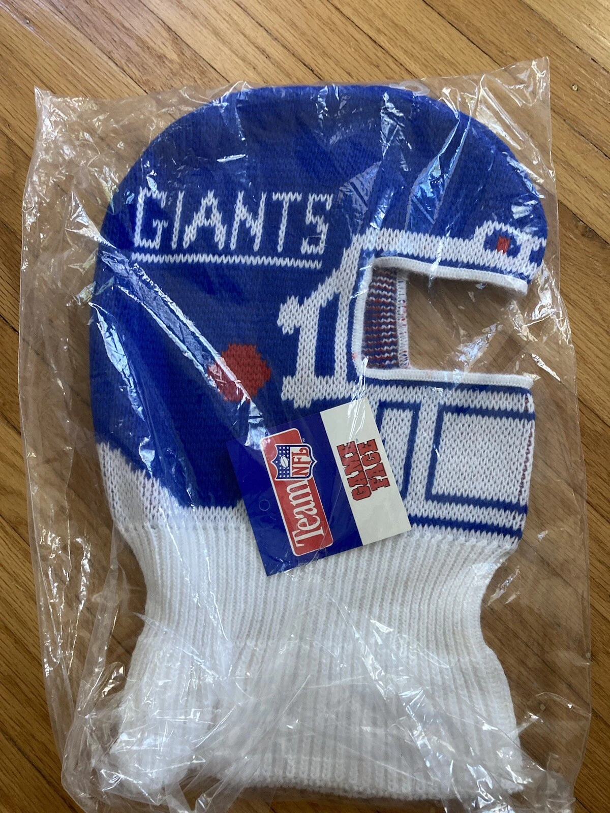 New York Giants Knit Hat Helmet Game Face VINTAGE 1990 USA balaclava ski mask