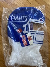 New York Giants Cappello Maglia Casco Gioco Faccia VINTAGE 1990 USA Passamontagna Maschera Sci