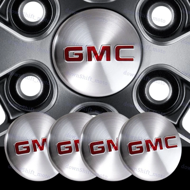 New 4PCS GMC Brushed wheel Center Caps 22837060 83mm 3.25
