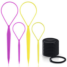 4 Pcs Hair Loop Styling Tool Topsy Tail Loop French Braid Loop Tool