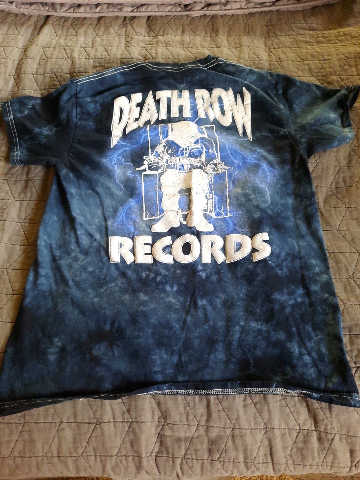 FILA T shirt rap Death Row Records tiedye taglia media
