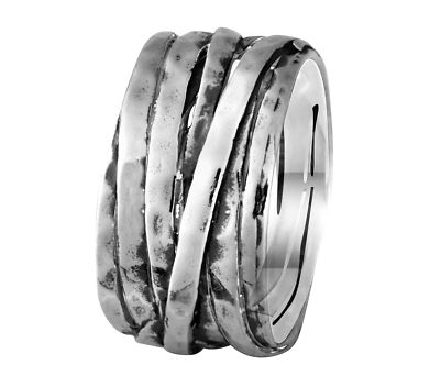 Wrap Contemporary Design 925 Sterling Silver Spira Handcrafted Ring Size