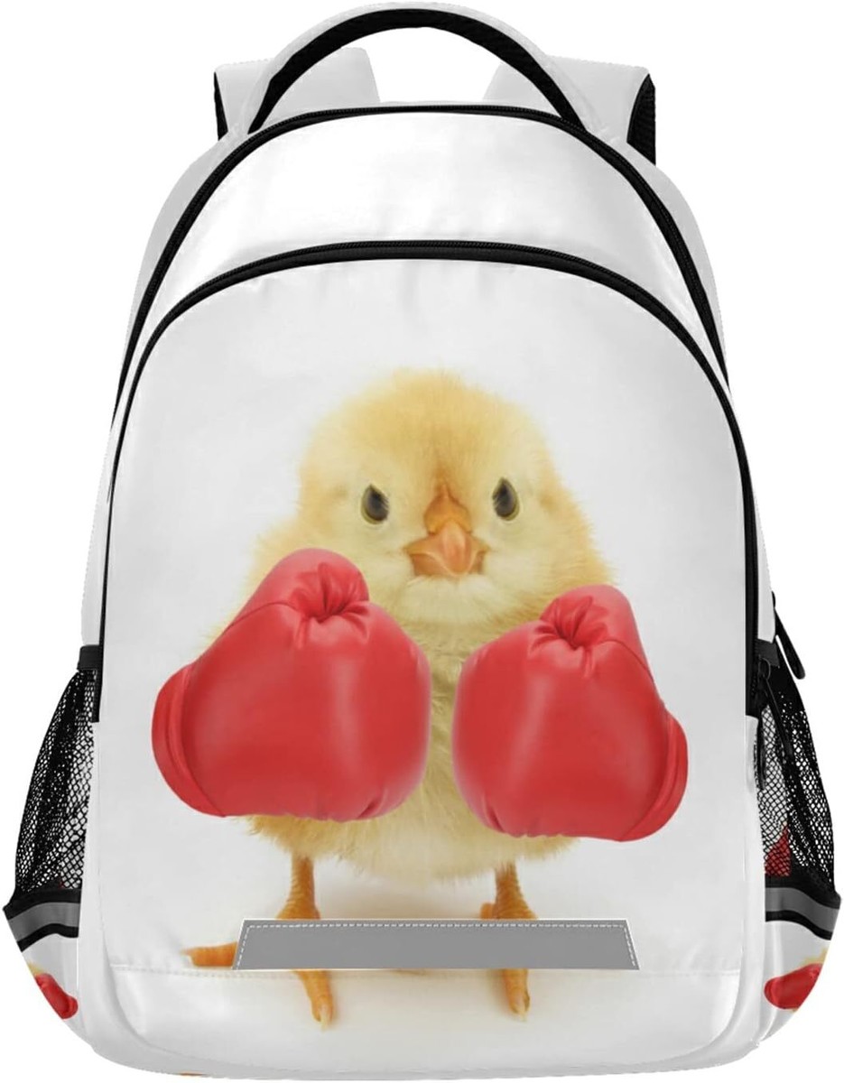 Backpack Funny Chicken Yellow Animal School College M
