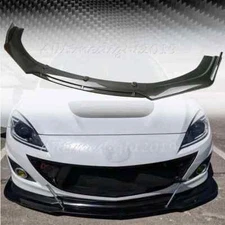 For Mazda 3 2010-2021 Carbon Fiber Front Bumper Chin Lip Spoiler Splitter Kit