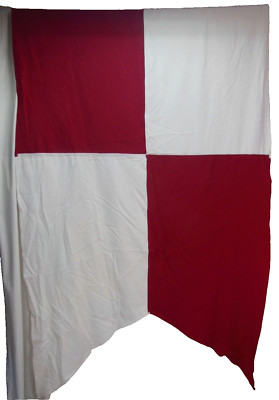 Leonardo Carbone Mittelalter Banner weiß / rot Maße 230 x 120 cm neu