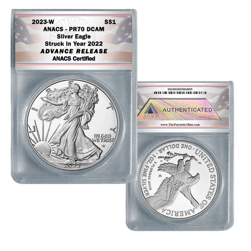 2023 W Proof $1 American Silver Eagle PR70 Advance Releases (struck 2022)