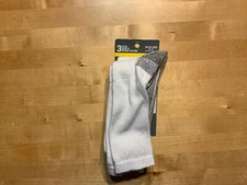 Mens 3 Pack WHITE Work Crew Socks Shoe Size 6-12 NEW BG 1