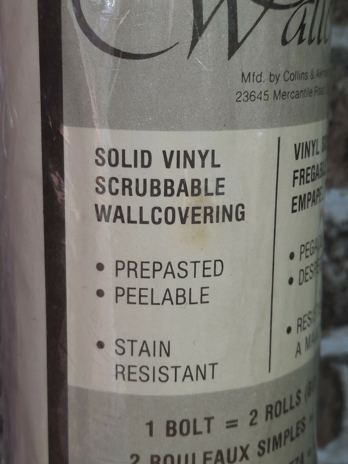 Vintage Collins and Aikman Wallpaper *New *1 Bolt *Pink with Floral ...
