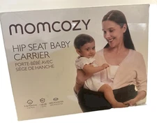 Momcozy Hip Seat Baby Carrier- Medium Grey Adjustable Waistband Up To 45 Pounds 