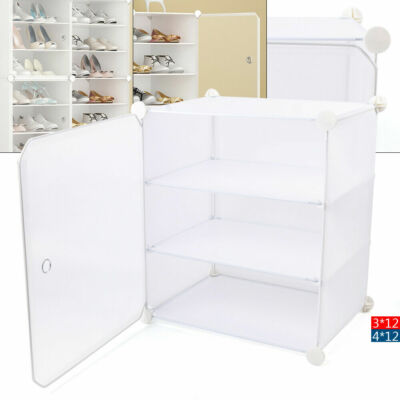 12 Tiers Cube Storage Cabinet Shoe Tower Rack Organizer Shelf Closet Home