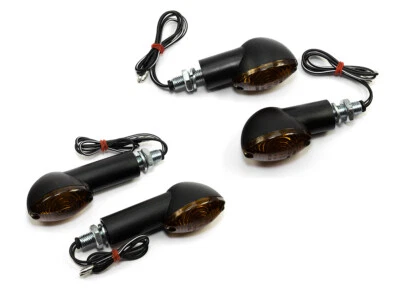 Clignotant 4 Pièce Cat Eye 20 MM + 40 Noir Certification E Racer pour Aprilia - Photo 1/3