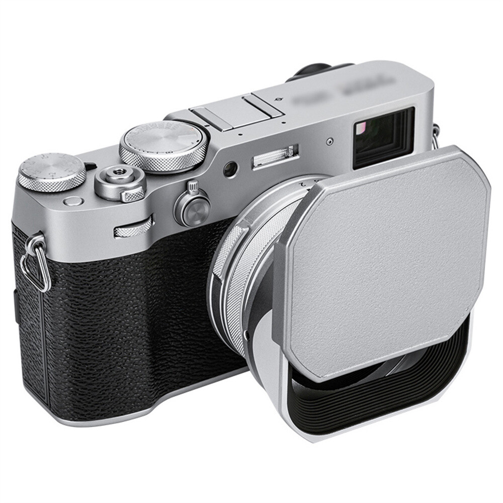JJC LH-X100 Metal Square Lens Hood with Lens Cap for Fujifilm