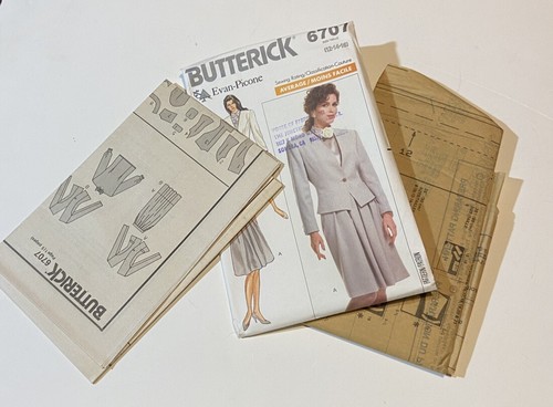Butterick Muster 6707 Größen 12-16 Evan-Picone Misses Petite Jacke Bluse Rock - Bild 4 von 4