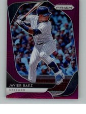 2020 Panini Prizm Javier Baez 180   Chicago Cubs Purple Prizm