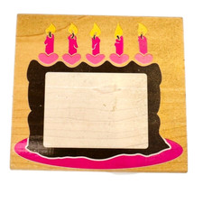 Vintage Posh Impressions Birthday Cake Frame Invitation Party Rubber Stamp Z794G