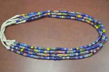 5 STRANDS ASSORT CHEVRON GLASS BEADING BEADS 18" #A148
