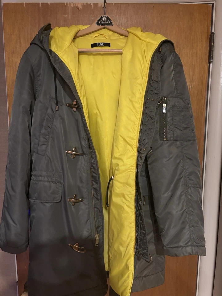 Удивительный RAF SIMONS парка золотой застежки и желтая подкладка размер 40 (50) большого размера подходит - Изображение 3 из 4