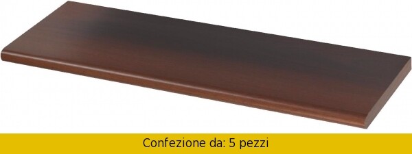 Set 5 Mensole Noce 60x25x2.5 Armetta Pietro - Arredo Legno Made in Italy