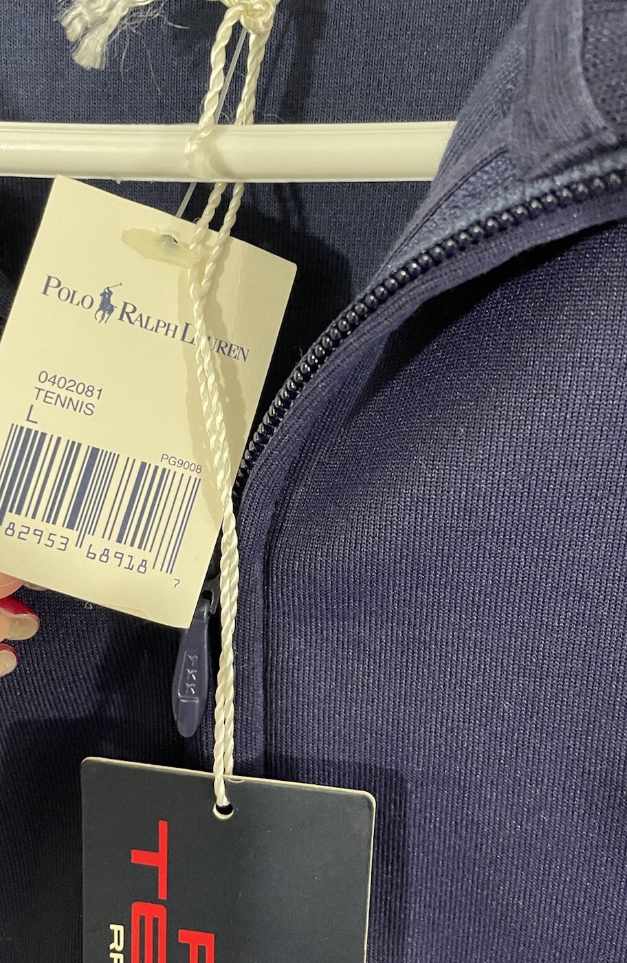 Polo Ralph Lauren Vintage US Open Jacket Uomo Tg Large Nuovo Pony Logo Tennis Zip Track