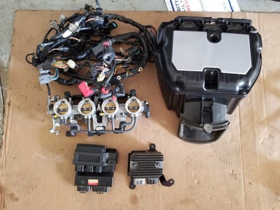 09-12 Kawasaki Ninja ZX6R ECU Wiring Harness Rectifier Throttle Bodies Air Box