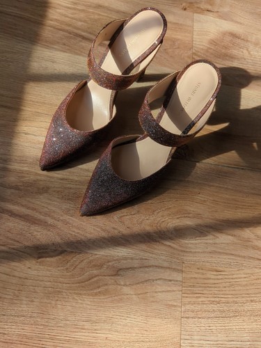 Stuart Weitzman Eventually Slip On Mule Heels Bronze Nighttime Womens 8 $475 - Picture 14 of 20