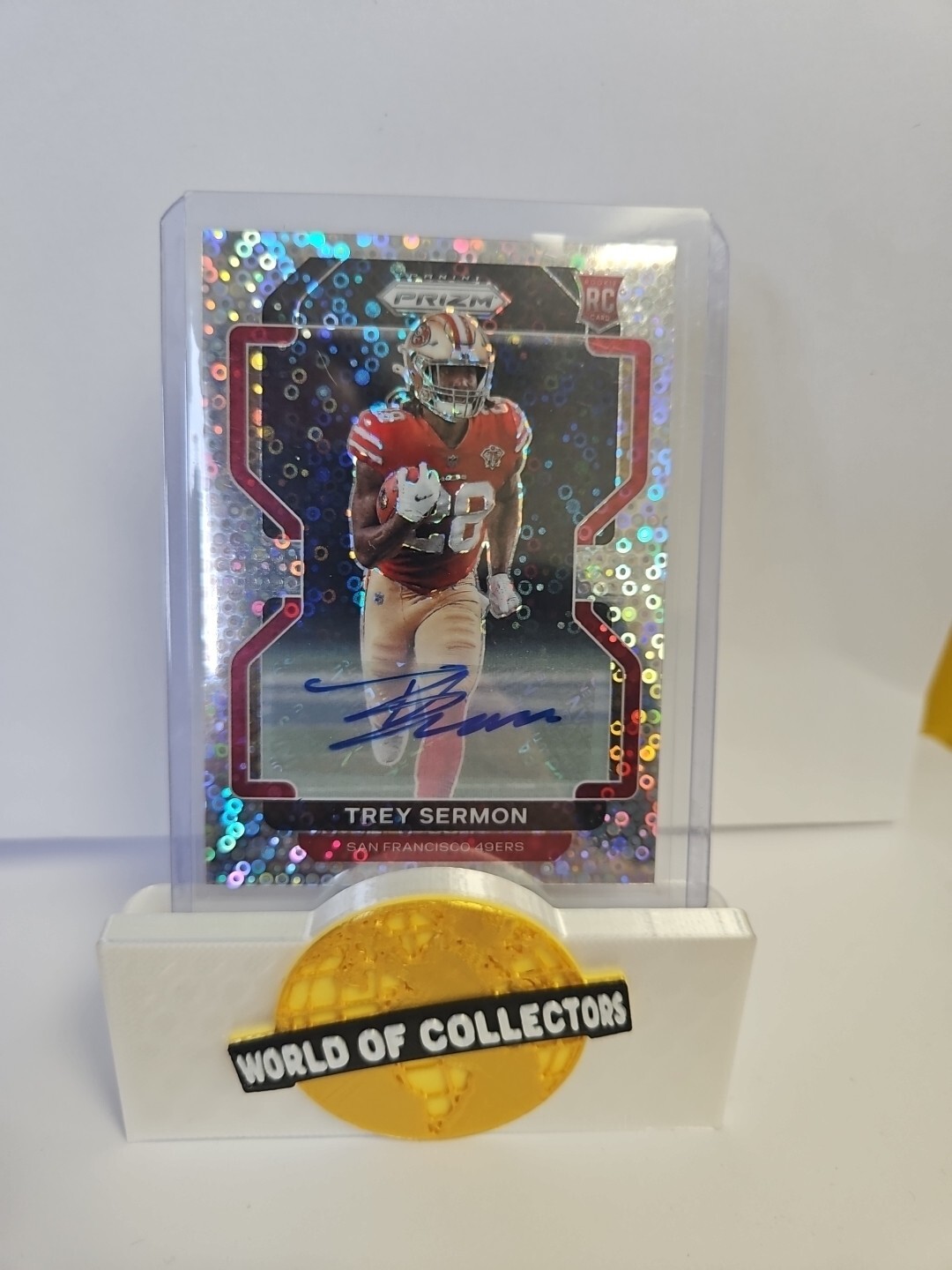 2021 PANINI PRIZM TREY SERMON SILVER DISCO ROOKIE AUTO RC #354 49ERS