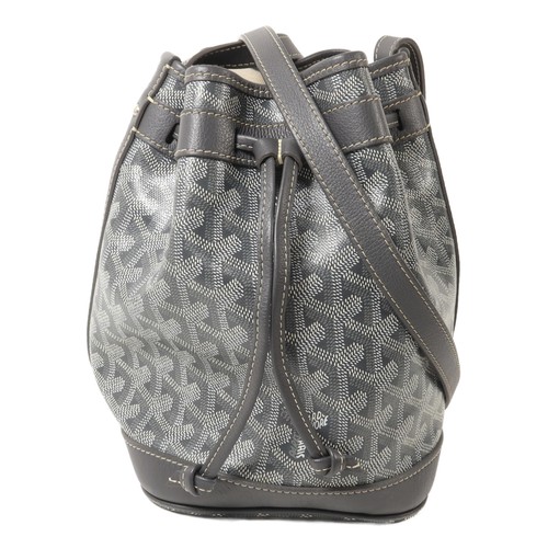 GOYARD SHW Petit Flot Shoulder Bag Coated Canvas Grey