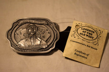 WILD BILL HICKOCK LEGENDS OF THE WEST Brass Belt Buckle 1997 Limited Edition
