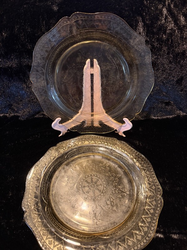 Federal Glass Patrician Spoke Amber Depression Glass 11” Plate Yellow