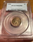 1902 Indian Head Cent Penny UNC Grade 62RB