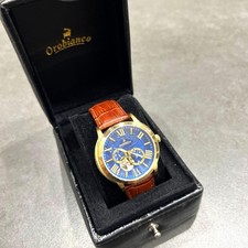 Orobianco Romantiko Mens Watch Blue Dial Gold Bezel Limited Color From Japan
