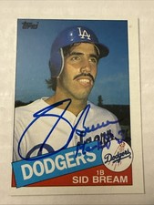 SID BREAM 1985 Topps #253 AUTOGRAPHED Card  LOS ANGELES DODGERS
