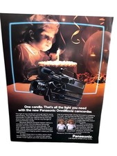 1987 Panasonic OmniMovie VHS Camcorder Vintage Print Ad One Candle
