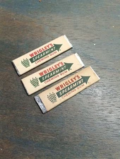 Lot Of 3 Sticks Of Vintage Wrigley's Spearmint Chewing Gum - Fast Shipping 