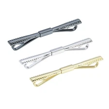 3PCS Men's Classic Tie Clips Shirt Collar Clip Collar Bar for Necktie Gold Si...