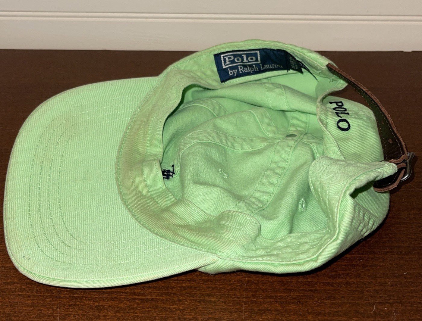 Cappello Berretto Uomo Polo Ralph Lauren Verde e Navy Pony Regolabilej Strapback Cotone
