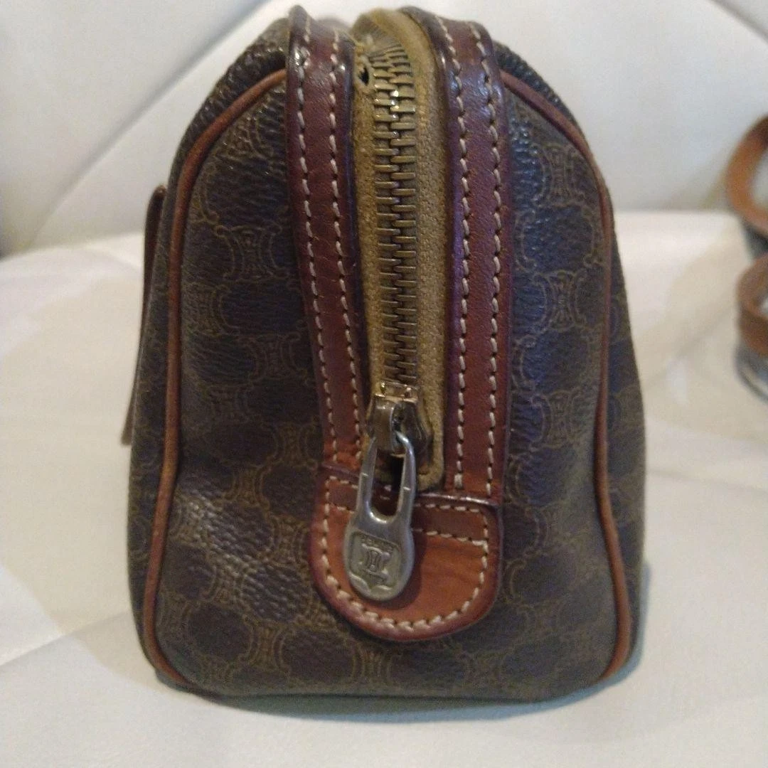 Celine Mini Boston Bag Macadam Borsa a Mano Edizione Limitata Vintage USATA Giappone FS