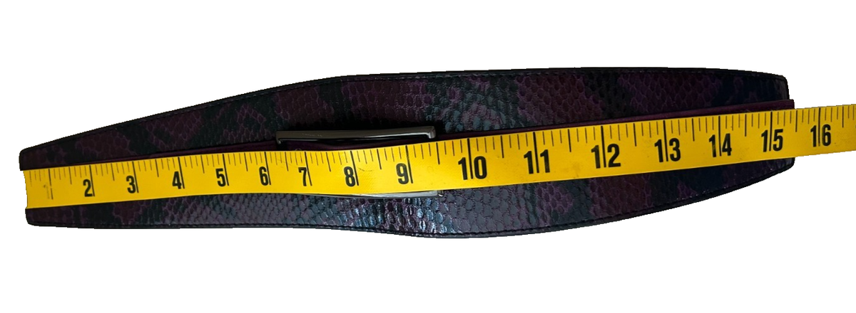 White House Black Market Purple Suede/Snakeprint  Belt sz M White House Black Market Purple Belts for Women for sale | eBay main image 2