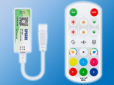 SPI RGB LED Controller | SP668E | 600 IC/LEDs | Fernbedien. | WS2812 | Bluetooth