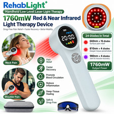1760mW 24-Diode Cold Laser Therapy Device 660+810+980nm for Pain Relief
