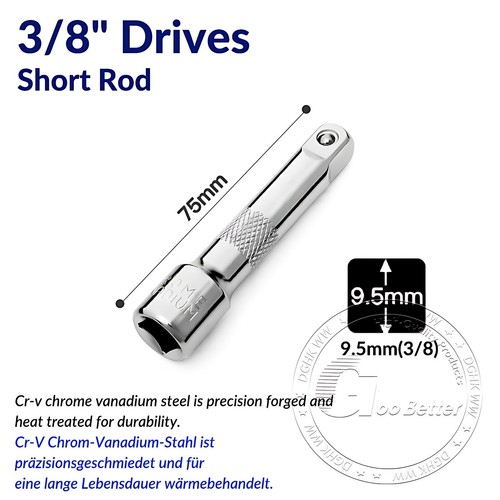 Chrome Plated 6 Point Sockets 3/8" Drive, Shallow or Deep Choose Size 6mm - 24mm - Afbeelding 44 van 47