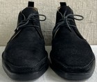 Hermès Mens Black Suede Square Moc Toe Chukka Boots with Vibram Soles EU 41 US 8 — photo 5