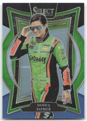 Danica Patrick 2025 Panini Select Black and Blue Prizms #/49 Stewart-Haas Racing