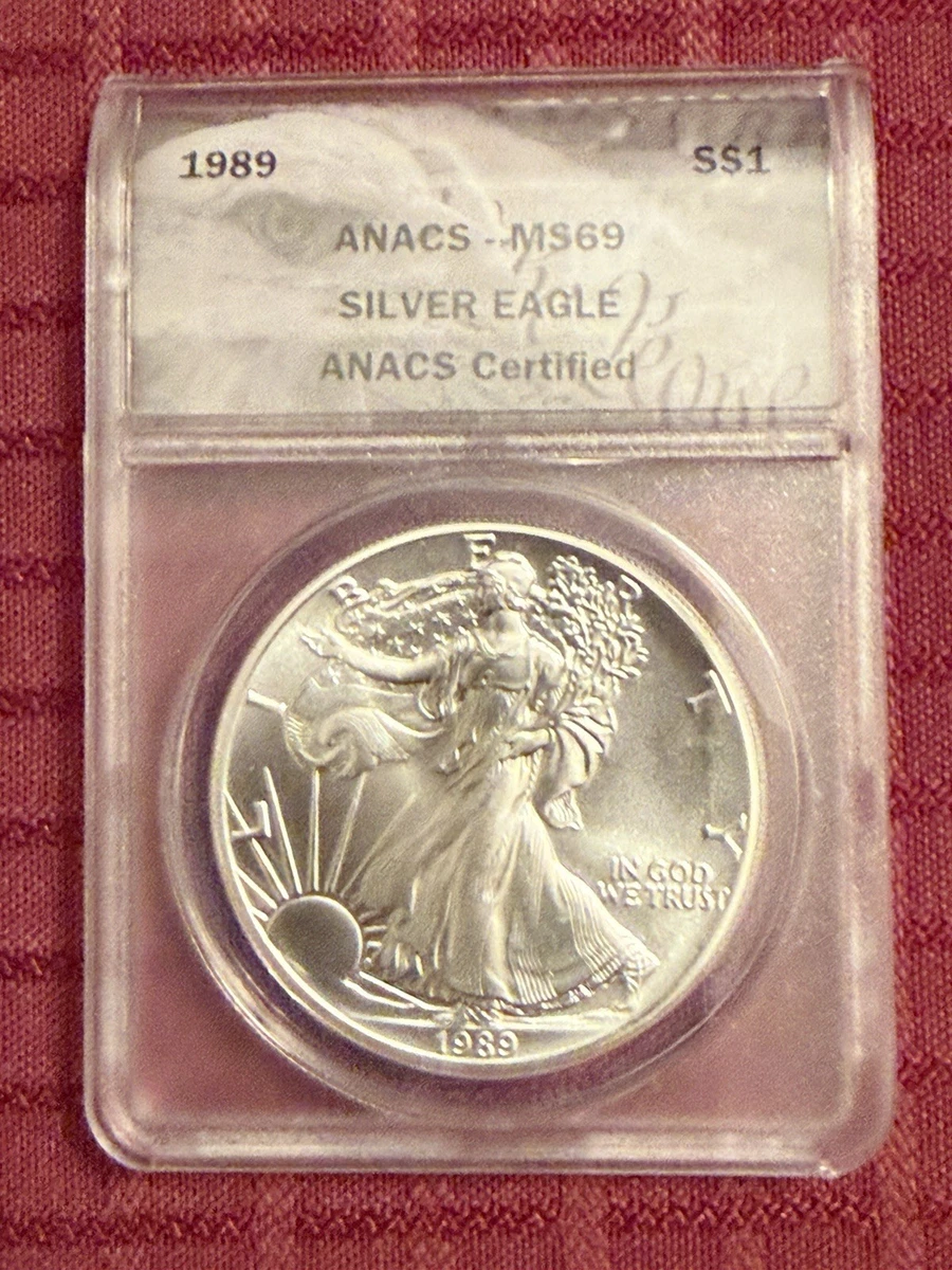 ANACS Certified American Eagle MS 69 Silver Bullion Coins for sale