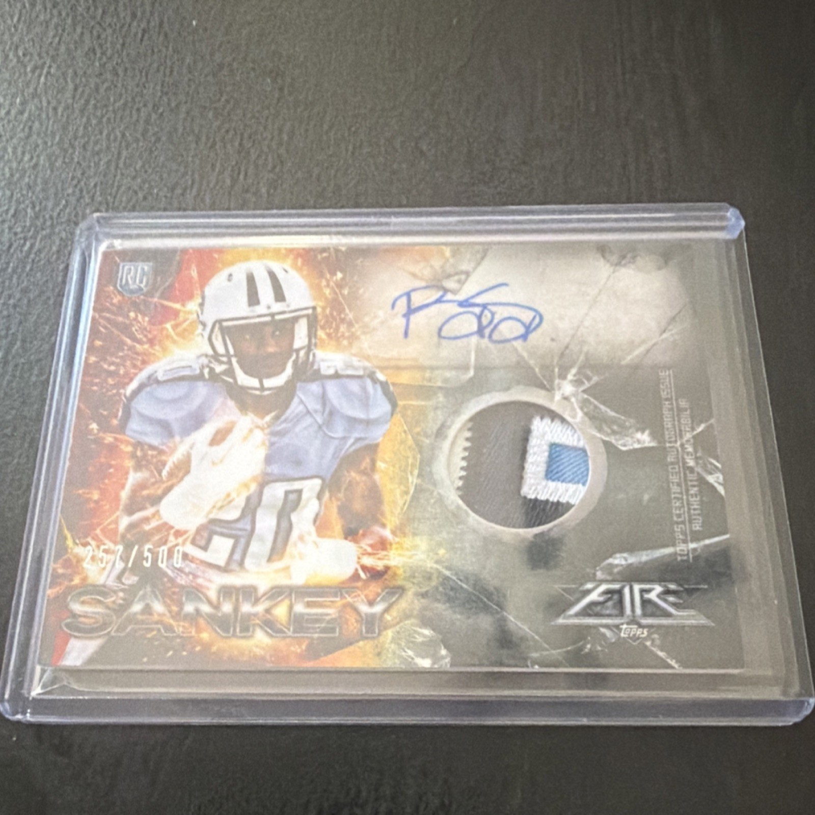 Bishop Sankey Topps Fire Rookie Autographed Patches #BS Base