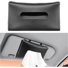 Car Visor Tissue Holder Leather Tissue Box Dispenser Hanging Car Napkin Holder
