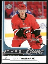 2017-18 Upper Deck Lucas Wallmark Young Guns RC #207 Carolina Hurricanes