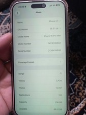 Apple iPhone 16 Pro Max Desert Titanium 256GB, Only EE And LYCA sim Working